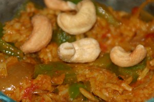 South Indian Bell Pepper and Tomato Rice