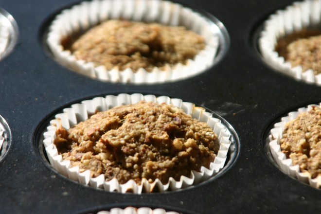 vegan gluten-free almond pulp banana muffins