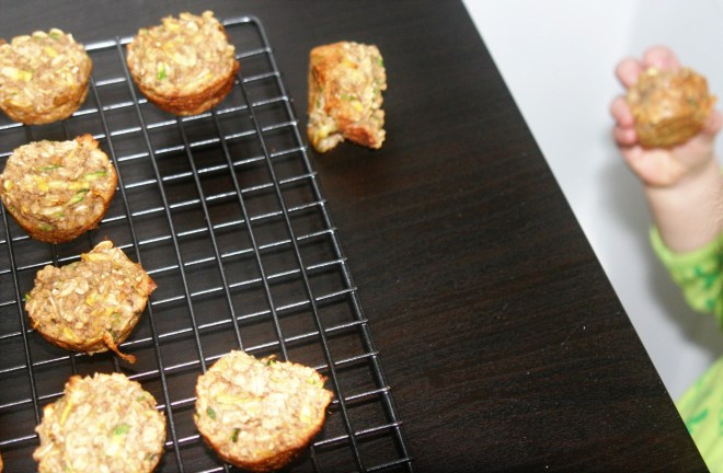 Banana Zucchini Baked Oatmeal Muffins